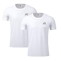 Nano Stain Prevention Men's Dry Fit Short Sleeve Cotton Shirt Hippie Casual Beach T Shirts Pack of 2