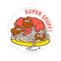 Super Stuff!/Spaghetti Scent Retro Stinky Stickers by Trend; 24/Pack - Authentic 1980s Designs!