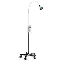 Mobile Surgical Medical Light Lamp, Surgical Medical Exam Light, Brightness Adjustable, Gooseneck Design, with Universal Wheel, for Gynaecology, Outpatient, Stomatology