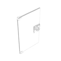 Gobricks GDS-763 Glass Door for Frame 1X4X6-1x4x6 Door Compatible with Lego 60616 All Major Brick Brands Toys,Building Blocks,Technical Parts,Assembles DIY (40 Trans-Clear(180),10 PCS)
