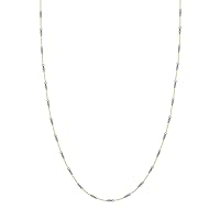 14ct Yellow and White Gold White And Yellow Twisted Bar Cable Chain Necklace Jewelry for Women - Length Options: 41 46 51