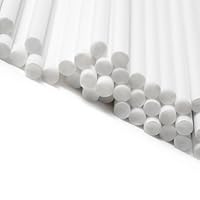 x200 330mm x 6mm White Plastic Lollipop Cakepop Sticks Flag Poles by Loypack