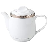 Barcelona Pot Set of 10 (Ultra White) 6.7 x 3.4 x 4.8 inches (17 x 8.7 x 12.2 cm), 19.3 fl oz (540 cc), Western Pottery Open, Hotel, Restaurant, Cafe, Western Tableware, Restaurant, Commercial Use,