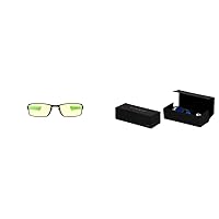 GUNNAR- Gaming Glasses for Kids (age 12+) - Blocks 65% Blue Light - MOBA Razer Edition, Onyx, Amber Tint & Unisex's Case, Black, One Size