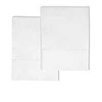 1000 Thread Count Pillowcases Standard White, 100% Long Staple Cotton Pillow Cases, Luxurious Sateen Weave Set of 2 Pillow Covers (White Standard Size 100% Cotton Pillow Cases)