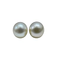 12.5 MM Size (Approx.) AA Luster Loose Pearl Cream Color Near Round Shape Pearl Beads Natural Real South Sea Pearl Personalize Gift