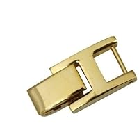 Womens watch or bracelet FOLD OVER CLASP BRACELET EXTENDER LINK Gold color 10mm WIDE/TONGUE IS 4MM WIDE/ 5mm opening MEASURE YOUR ITEM :