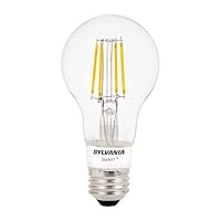 SYLVANIA Smart Bluetooth A19 Filament Soft White Light Bulb, 60W Equivalent, Works with Apple HomeKit, 650 Lumens, Dimmable, 2700K - 1 Pack (74979)