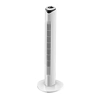 Tower Fan, Bladeless Tower Fan, 3 Modes & 3 Speeds, 8H Timer, Remote & Panel Control for Room & Office