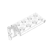 Gobricks GDS-1135 Hinge Plate 2 x 4 with Articulated Joint - Male Compatible with Lego 3639 All Major Brick,Building Blocks,Technical Parts,Assembles DIY (40 Trans-Clear(180),240PCS)