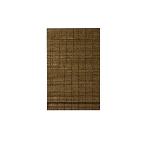 Lewis Hyman Radiance Custom Cut-to-Width Cordless Maple Cape Cod Flatweave Bamboo Roman Shade with Valance, 34 inches Wide x 64 inches Long (2216208E)