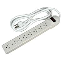 6Ft 8-Outlet Surge Protector 14AWG/3, 15A, 90J, 2 Pack