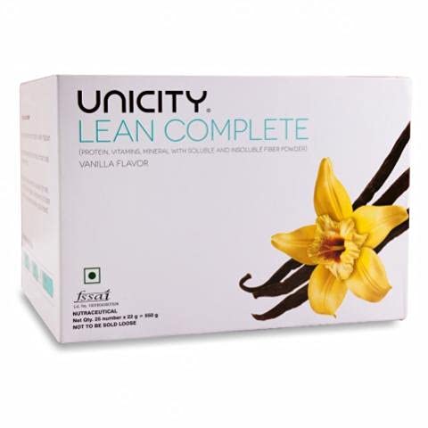 Unicity UNICITY Lean Complete, Vanila Flavor - Protein, Vitamin, Mineral with Fiber Powder , 25 Sachetes ( 3 Pkts.)