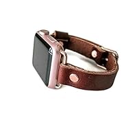 Genuine Leather Band, Apple Watch Band, Single Wrap Brown band, leather watch band, Apple watch strap | iwatch band, series 4, series 5 series 6 series 7 series 8 Apple Band