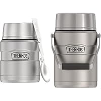THERMOS Stainless King Vacuum-Insulated Food Jars Bundle (47 Ounce + 16 Ounce)
