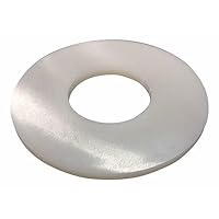 Flat Washer, Fits Bolt Size M5, Nylon Plain Finish, 50 PK