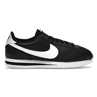 Nike Cortets Cortez Basic Leather Sneakers Men's 819719-012 Black White Metallic Silver [Parallel Import], Black, White, Silver, 33.0 cm