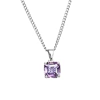 925 Sterling Silver Natural Amethyst Gemstone Pendant With Chain 925 Hallmarked Jewelry | Gifts For Women And Girls