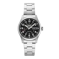 SEIKO SRPJ81 Men's Analog Mechanical Watch - Black Dial Silver Stainless Steel Band - 100 Meters Water Resistant Depth Mechanical Watch
