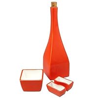 Oil Bottle with Dipping Dishes, Orange Kitchen Collection