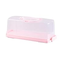 Plastic Cake Box Cake Cupcake Storage Box, Handle Food Fruit Dessert Contained Cake Tray