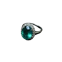 3 Carats Natural Oval Shape Emerald Ring14k Gold May Birthstone Ring