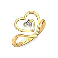Round Diamond Wedding Ring For Women And Girls In Gold