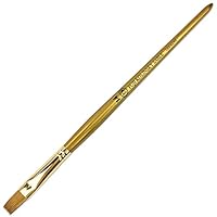 Fuji Kolinsky Sable Brush (Long Flat Shaped, Gold Handle)