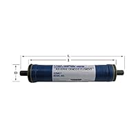 2.5 x 14 Extra-Low Energy Reverse Osmosis Membrane Element for Tap Water | 190 GPD at 100 psi | 99% Rejection | Replacement Commercial RO Membrane | Applied Membranes USA M-T2514AXLE