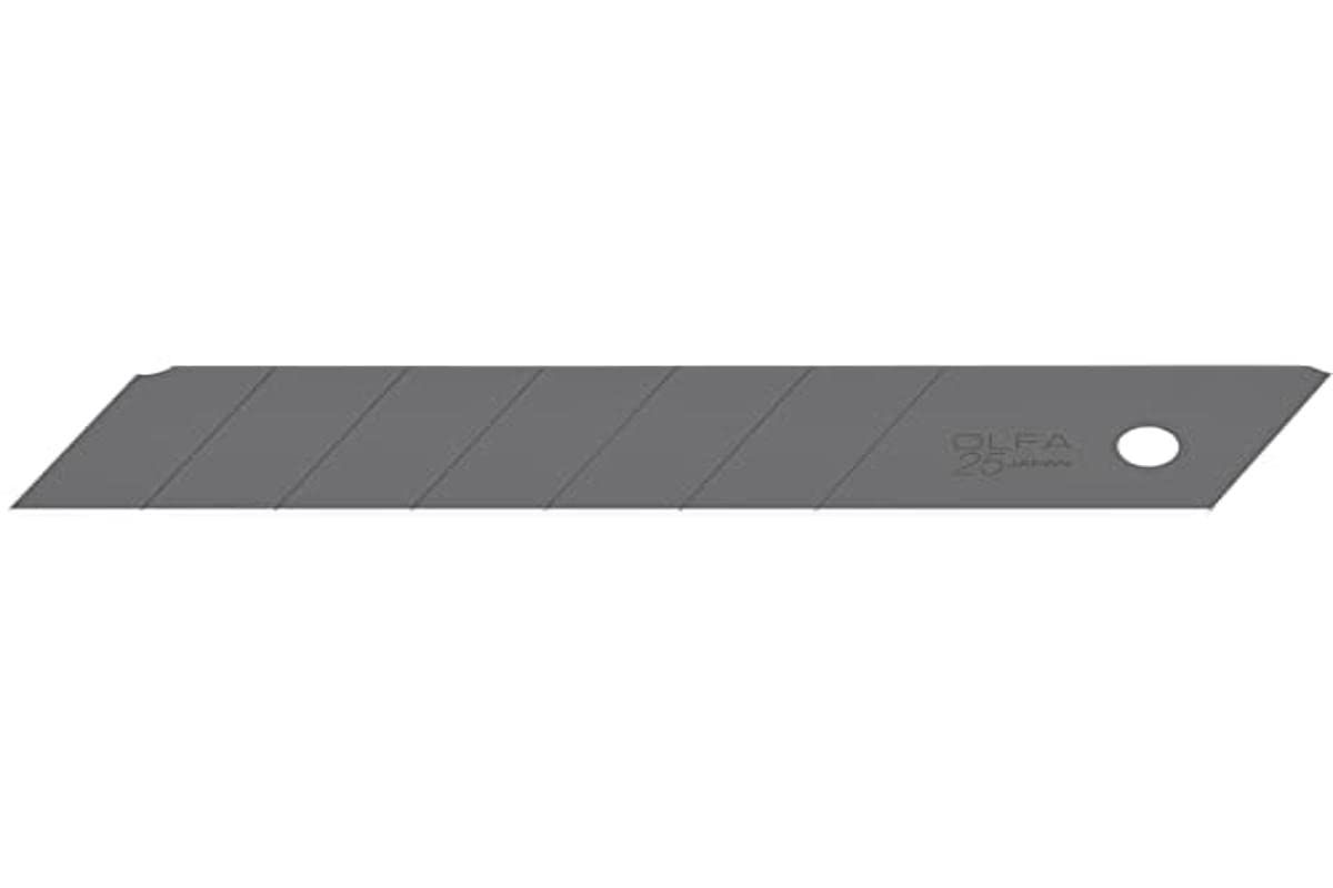 OLFA 25mm Extra Heavy-Duty Ultra-Sharp Black Snap Off Replacement Blades, 5 Blades (35 segments) HBB-5B - Snap-Off Utility Knife Replacement Blades, Fits most 25mm Utility Knives
