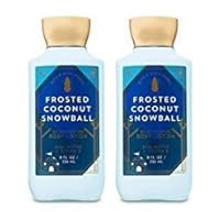 Bath and Body Works 2 Pack Frosted Coconut Snowball Super Smooth Body Lotion 8 Oz