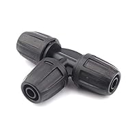 Kammas 3pcs 8/11 9/12mm Drip Irrigation Hose Connectors Gardening Water Equal Tee Connector Watering System Pipe Quick Joints Splitters - (Diameter: for Inner 8-9mm Hose, Color: 8l11 9l12mm Tee)