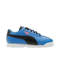 Puma Roma Sneaker, Victoria Blue Black-Nasturtium, 5.5 US Unisex Big Kid