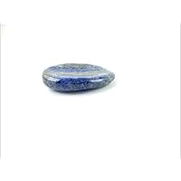 Jet Lapis Lazuli Worry Stone Irish Carved India Handcrafted Crystal Free Pouch Booklet Palm Thumb Stress Relief 40 Page Jet International Crystal Therapy Booklet Image is JUST A Reference.