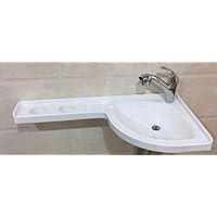 Marine Boat Caravan RV Camper White Acrylic Sink 830400140mm GR-Y830R (Without Faucet)