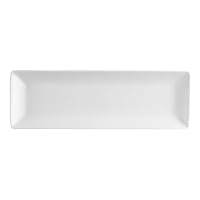 CAC China LON-81 Long Island 18 3/4-Inch by 4 3/4-Inch Bone White Porcelain Rectangular Platter, Box of 6