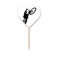 Sports Ride Jumping Bicycle Player Toothpick Flags Heart Lable Cupcake Picks