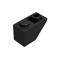Classic Slope Block Bulk, Black Slope Inverted 45 2x1, Building Slope Flat 100 Piece, Compatible with Lego Parts and Pieces(Color:Black)