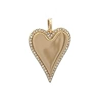 Beautiful Heart Diamond 925 Sterling Silver Charm Pendant,Designer Heart Silver Diamond Charm Pendant,Handmade Pendant Jewelry,Gift