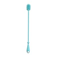 Nipple Milk Bottle Brush Baby Soft Silicone Suspension 360 Long Handle Household Cup Kids Cleaning Brushs (Color : D, Size : 38x3cm)