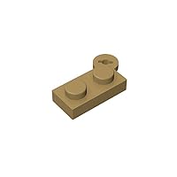 Gobricks GDS-808 Hinges/Functional Elements1x2 Hinged Plate (Right) Compatible with Lego 73983 2430 All Major Brick Brands Toys Building Blocks Technical Parts (138 Dark Tan(034),40 PCS)