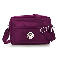 HODMEXI Nylon Printed Crossbody Purse Bags for Women Travel Pocketbooks Shoulder Bag