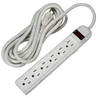 12Ft 6-Outlet Surge Protector 14AWG/3, 15A, 90J, 3 Pack