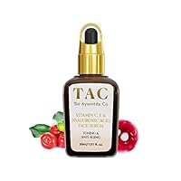 Metrol TAC - The Ayurveda Co.10% Vitamin C Face Serum for face Power of Vit C, With 2% Hyaluronic Acid For Face Brightening, Toning, Glowing Skin serum vitamina c |Brightening vitamin c moisturizer for face