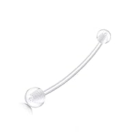 PULABO Pregnancy Belly Button Rings Long Bar Sport Maternity Plastic Bioplast Silicone Flexible Navel Belly Ring Piercing Retainer 38Mm Creative