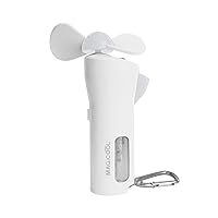 QCHP1WH Mist Fan, Quick Cool, Handy Mobile Fan with Mist Cooling Function, High Power Blower, White