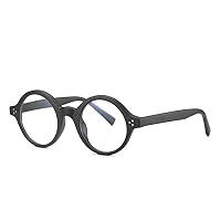 Round Reading Glasses Readers Womens Mens Spring Hinges TR90 Matte Black