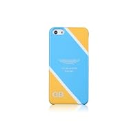 Racing IML Back Case for iPhone 5C - Retail Packaging - Light Blue/Yellow