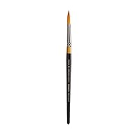 KINGART Premium Original Gold 9000-10 Round Series Artist Brush, Golden Taklon Synthetic Hair, Short Handle, for Acrylic, Watercolor, Oil and Gouache Painting, Size 10