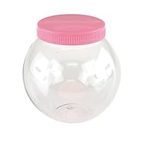 Round Plastic Party Favor Container (Pink, Large)